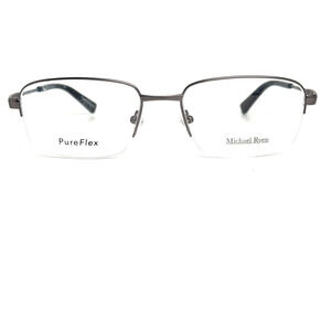 Michael Ryen Eyeglasses Frames MRM-130 Silver PureFlex Half Rim 54-18-145 H16961